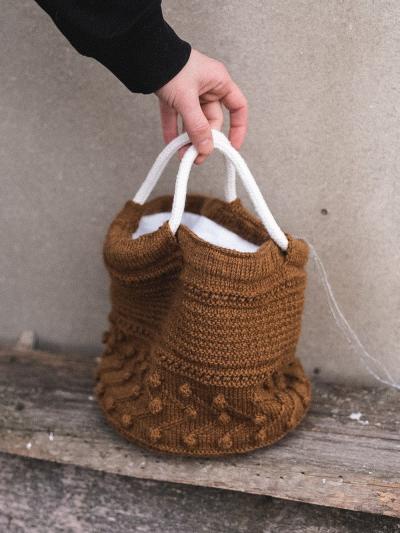 PRINTED knitting pattern for Ruke project bag