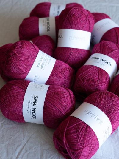 Ruke knit Semi-Wool yarn - Lilac (Melange) (44), 100g