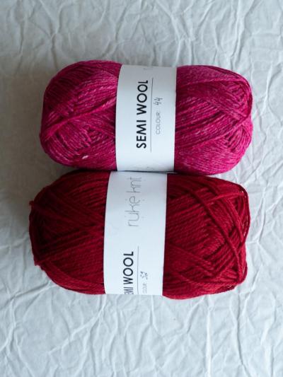 Ruke knit Semi-Wool yarn - Lilac (Melange) (44), 100g