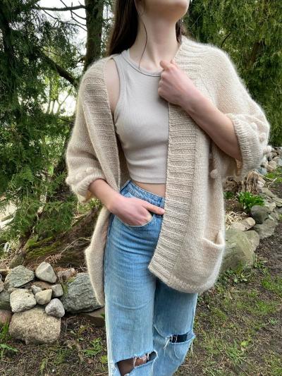 Monday Midi Cardigan strikkeopskrift (PDF)