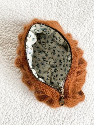 Lining with blue flowers