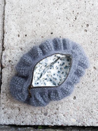 Lining with blue flowers