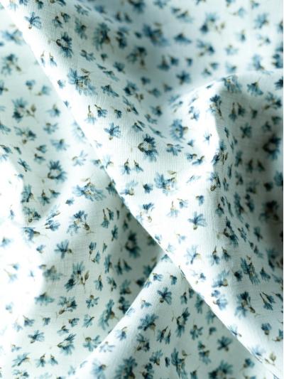 Lining with blue flowers