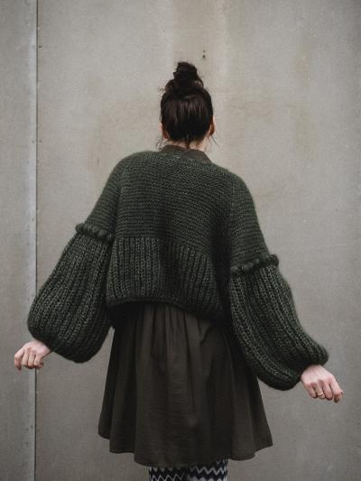 PRINTED Knitting pattern for Grey sheep bobble jacket