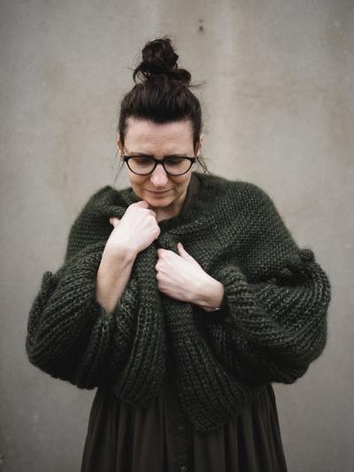 PRINTED Knitting pattern for Grey sheep bobble jacket