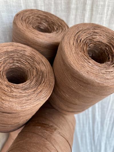 Ruke knit Raffia yarn - Chestnut brown (43), 200g