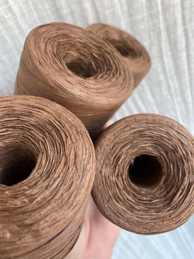 Ruke knit Raffia yarn - Chestnut brown (43), 200g