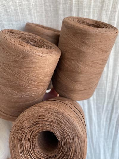 Ruke knit Raffia yarn - Chestnut brown (43), 200g