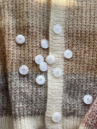 Ruke Bioresin buttons, white, 23 mm