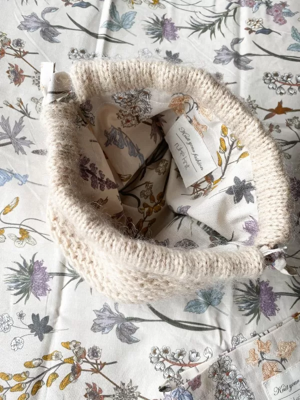 Lining for Ruke clutch bag - flowered, M size