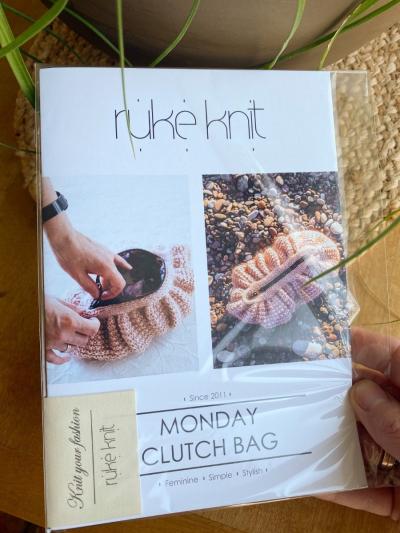 PRINTED Knitting pattern for Monday clutch bag