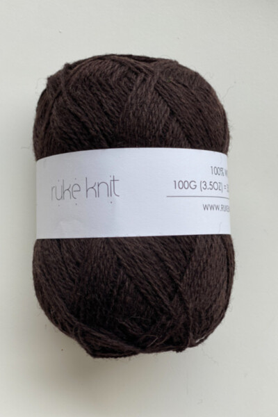 Ruke knit Wool yarn - Chestnut brown (269), 100g