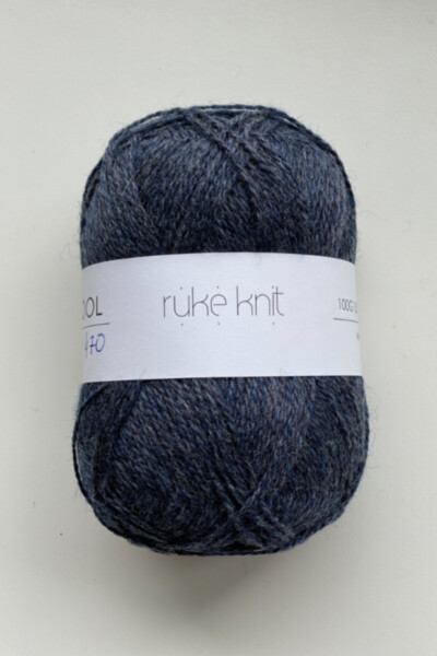 Ruke knit Wool yarn - Dark jeans (470), 100g