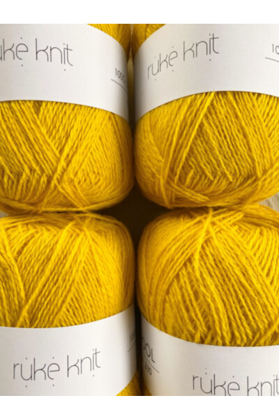 Ruke knit Wool yarn - Yellow lemon (270), 100g