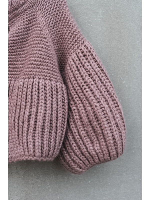 Danks Strikkeopskrift Ruke knit Pink sheep cardigan